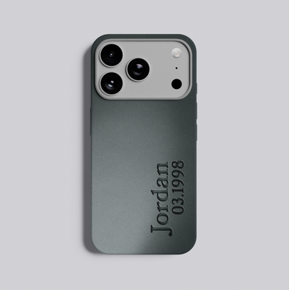 Custom 3D Text Phone Case – Personalized Name & Date Cover for iPhone, Samsung