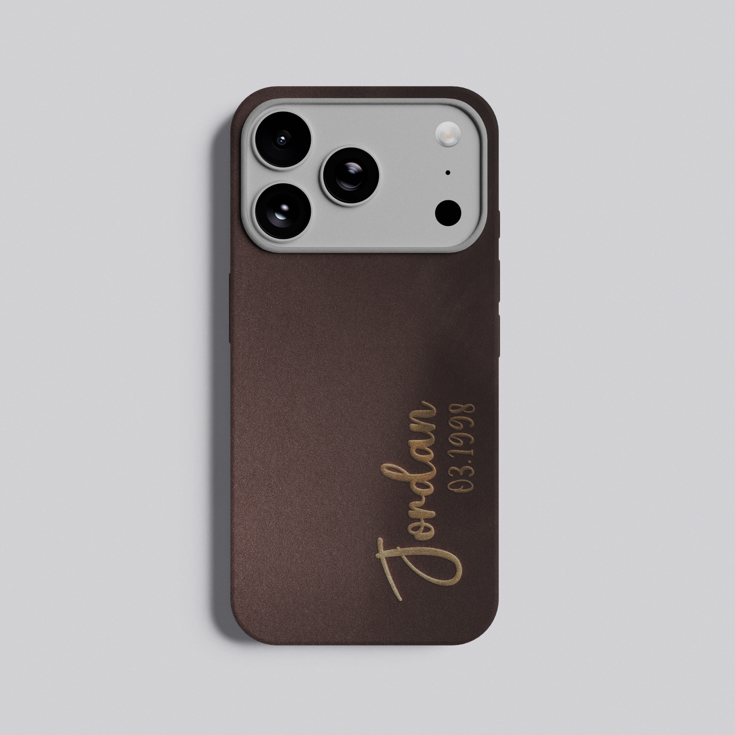 Custom 3D Text Phone Case – Personalized Name & Date Cover for iPhone, Samsung