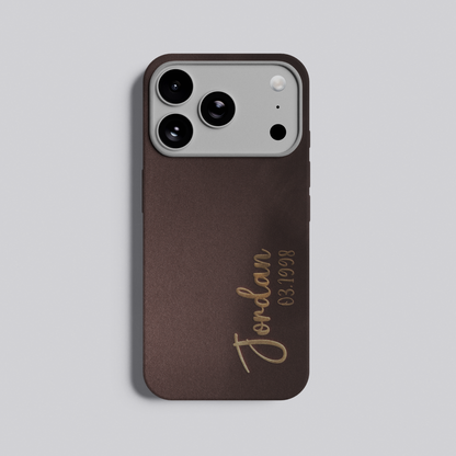 Custom 3D Text Phone Case – Personalized Name & Date Cover for iPhone, Samsung