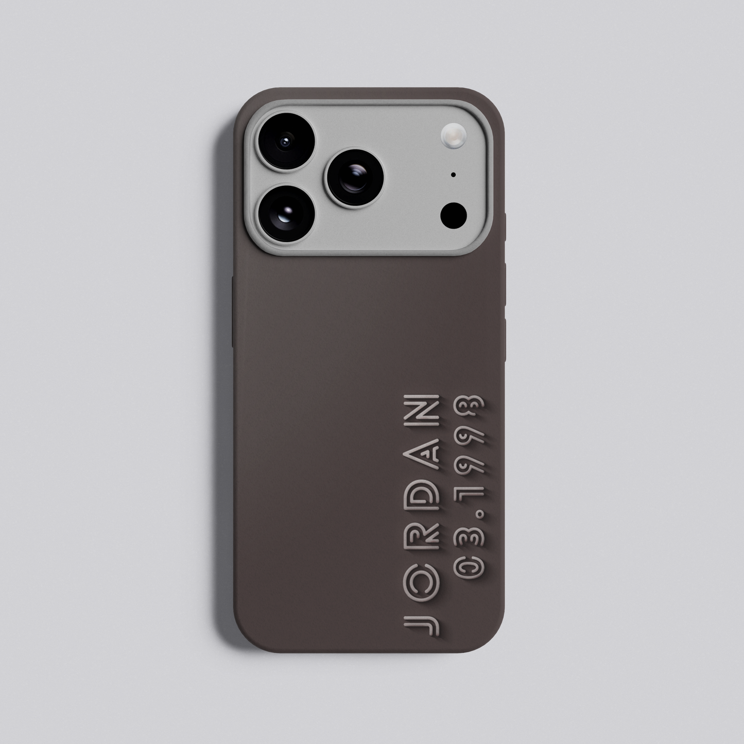Custom 3D Text Phone Case – Personalized Name & Date Cover for iPhone, Samsung