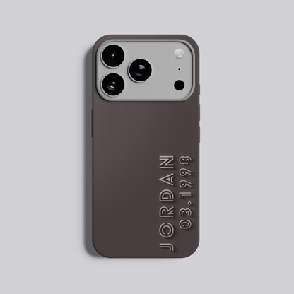 Custom 3D Text Phone Case – Personalized Name & Date Cover for iPhone, Samsung
