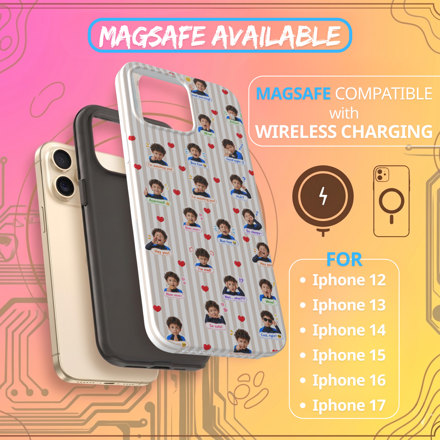 Personalized Photo Collage Case for iPhone, Samsung & AirPods – Custom Picture Case
